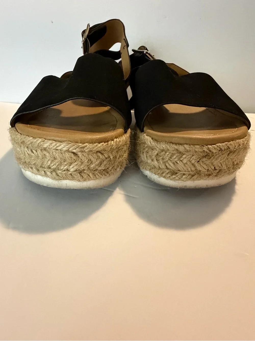 Black Platform Sandals - Women